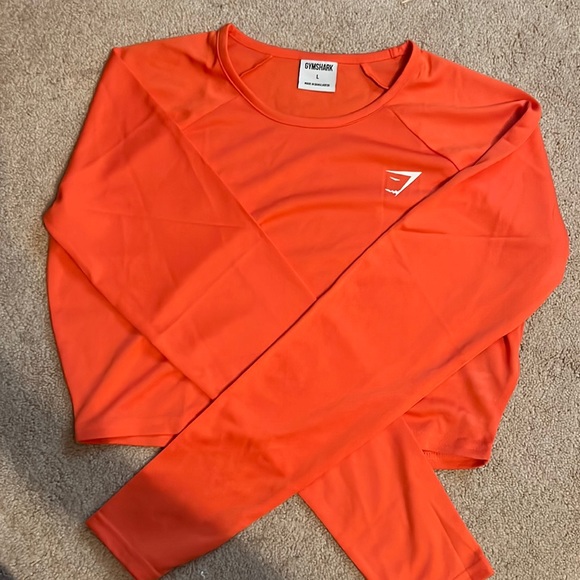 Gymshark Tops - Gymshark orange long sleeve training top